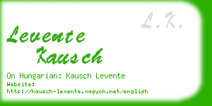 levente kausch business card